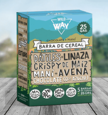 Wild Way Bar - Barra de Chocolate y Maní - 5x25gr