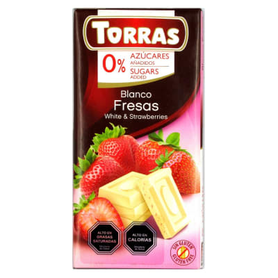 Torras Chocolate Blanco con Fresas