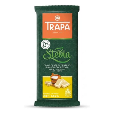 Trapa Chocolate Blanco con Stevia Sin Azucar Sin Gluten