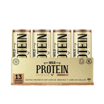Wild Protein Shake & Go Vainilla 310 ml X 12 UN