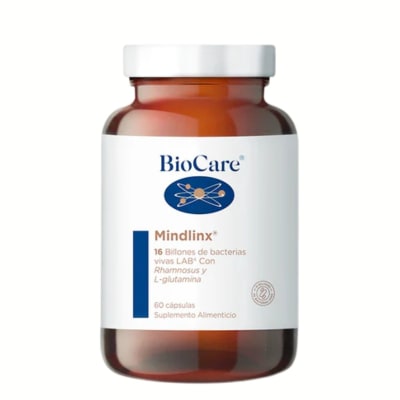 Biocare Mindlinx Probiotico con L-Glutamina Libre de FOS 60 caps