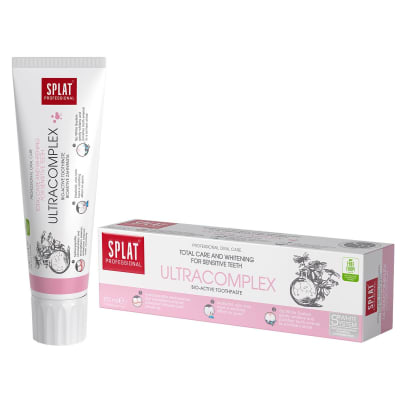 Splat Pasta Dental Sin Fluor Ultracomplex Cuidado total y blanqueamiento para dientes sensibles