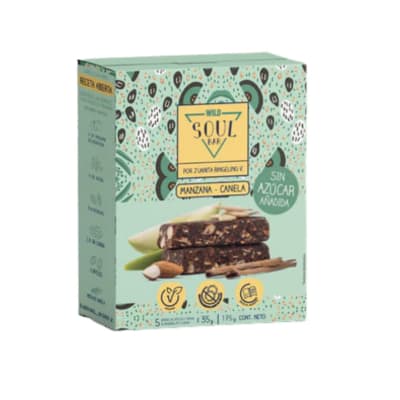 Wild Soul Barrita Manzana Canela 35 g X 5 UN