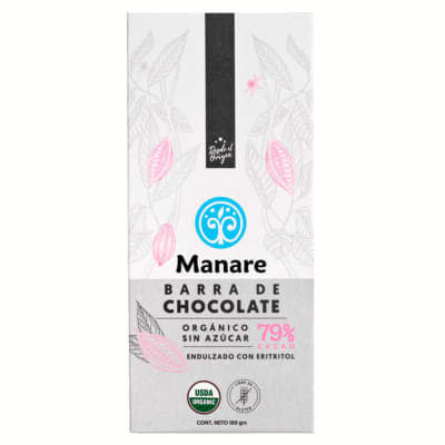 Manare Chocolate Organico Sin Azucar 79% Cacao