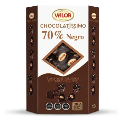 Valor Bombones Rellenos de Trufa Cremosa 70% Cacao