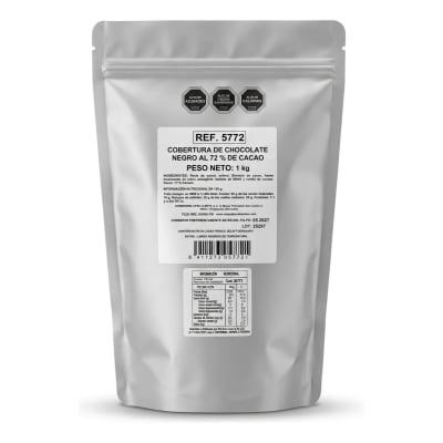Cobertura Gotas de Chocolate Negro 72% Cacao Sin Gluten