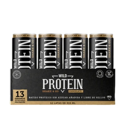 Wild Protein Shake & Go Chocolate 310 ml X 12 UN