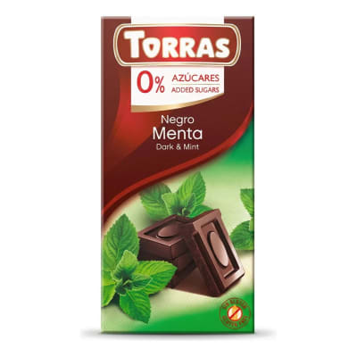 Torras Chocolate Negro con Menta 52% Cacao Sin Azúcar
