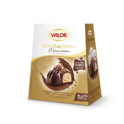 Valor Chocolatissimo Bombones Surtidos de Chocolate con Leche Sin Azucar y Sin Gluten