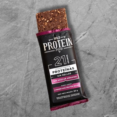 Caja Wild Protein Pro Barras Cheesecake Frutos Rojos 60 g X 4 UN