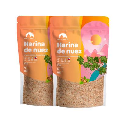 2-pack Harina De Nuez / Dieta Keto 2 Kg