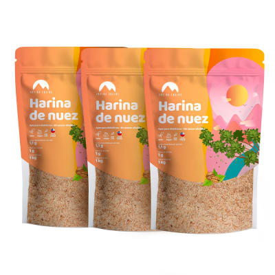 3-Pack Harina de Nuez 3 x 1 Kg