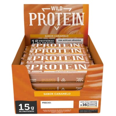 Caja Wild Protein Barra Caramelo 45 g X 16 UN