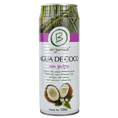 6-Pack Agua de Coco Con Pulpa 6 x 520 mL