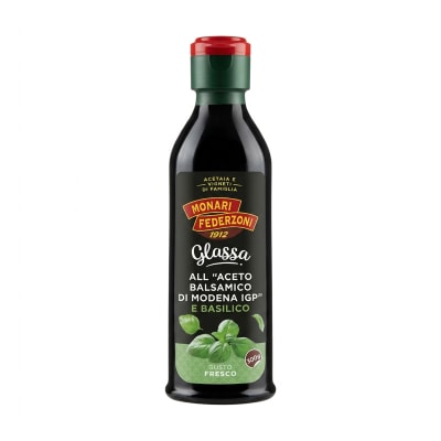 Monari Federzoni Glassa Aceto Balsamico Di Modena y Albahaca