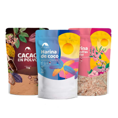 Harina de Almendras con piel + Harina de Coco + Cacao en polvo 3 x 1 Kg