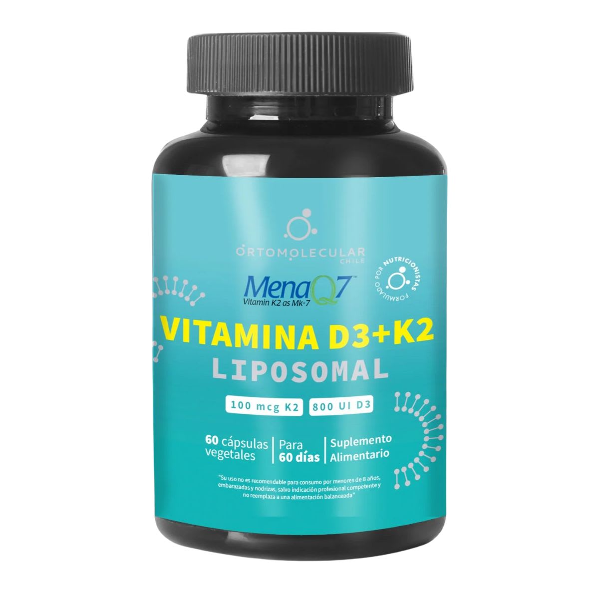 Ortomolecular Vitamina D3 + K2 MenaQ7 Liposomal 60 caps1