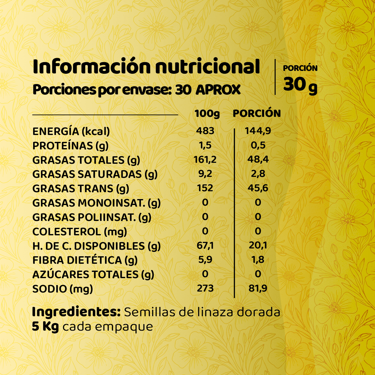 Linaza Dorada Granel 5 Kg5