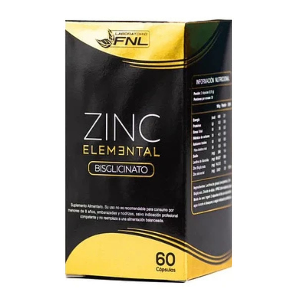 FNL Zinc Elemental 60 capsulas1