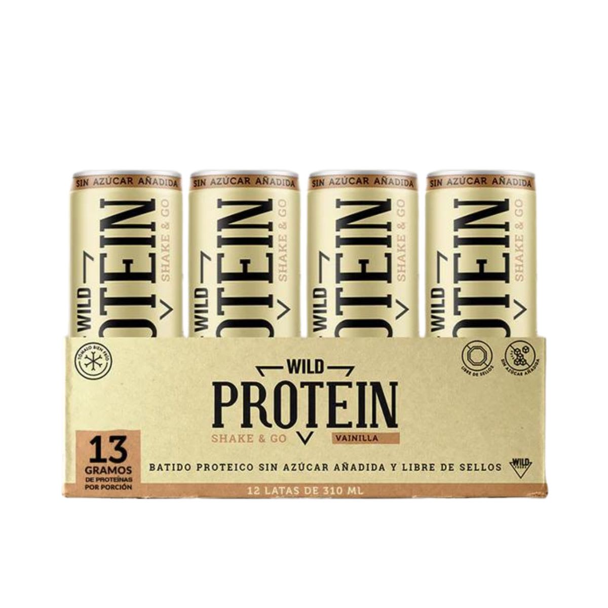 Wild Protein Shake & Go Vainilla 310 ml X 12 UN1