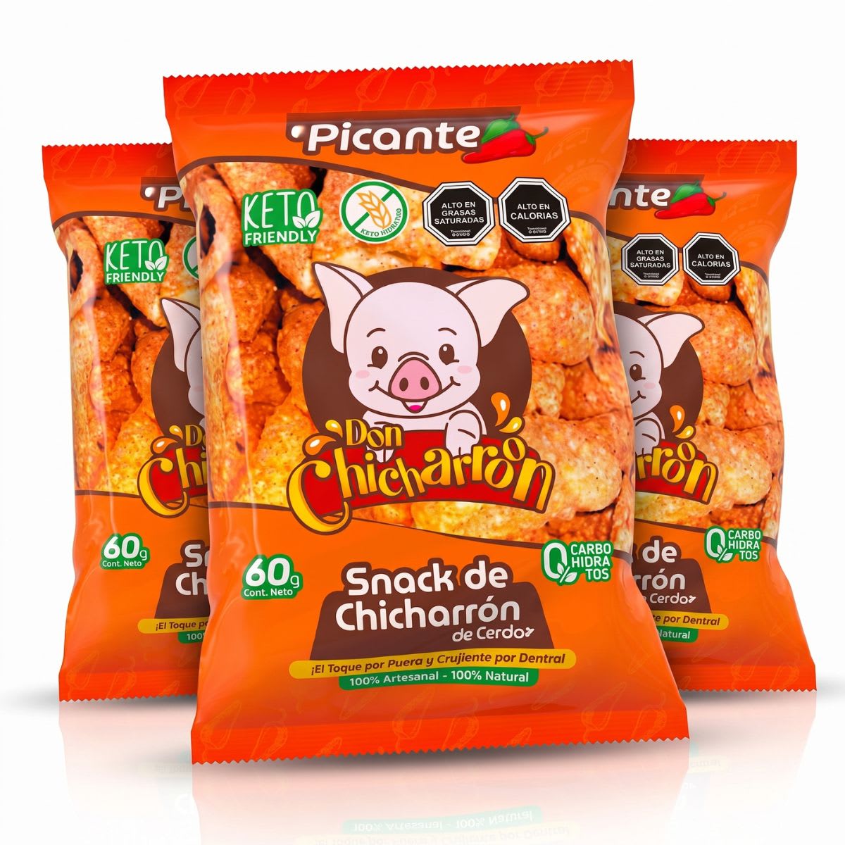 3-Pack Don Chicharroon Chicharron de Cerdo Picante1