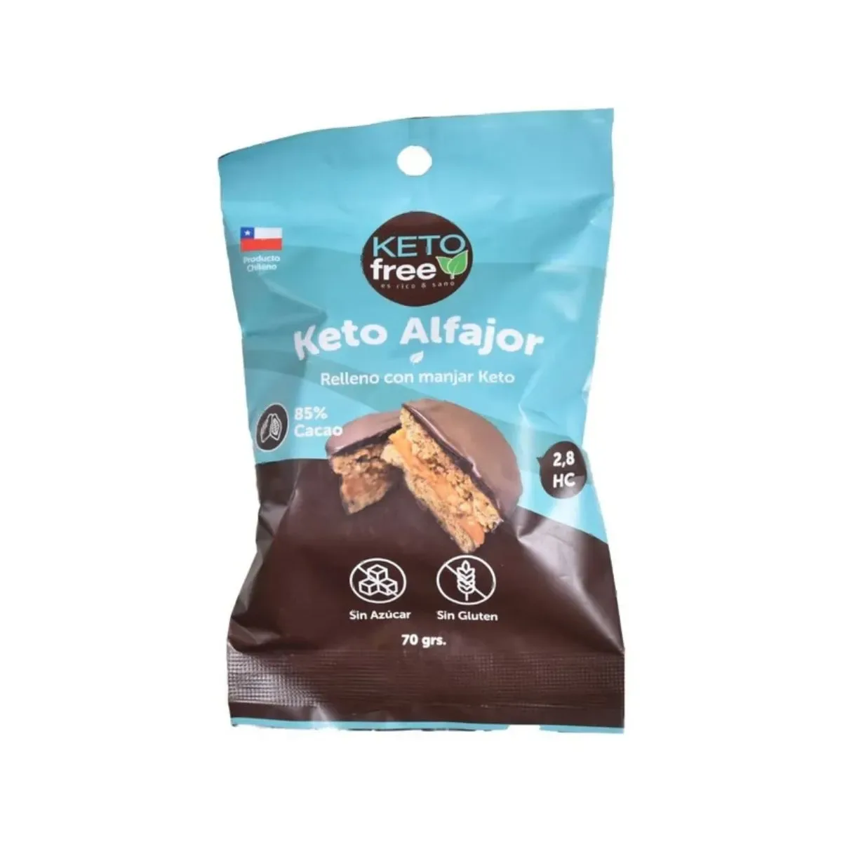 Keto Free Alfajor Keto Relleno con Manjar Sin Gluten3