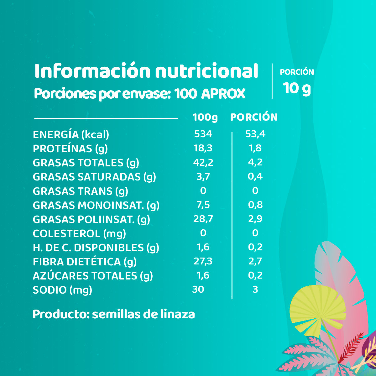 Semillas de Chia + Linaza + Zapallo + Maravilla 4 x 1 Kg1