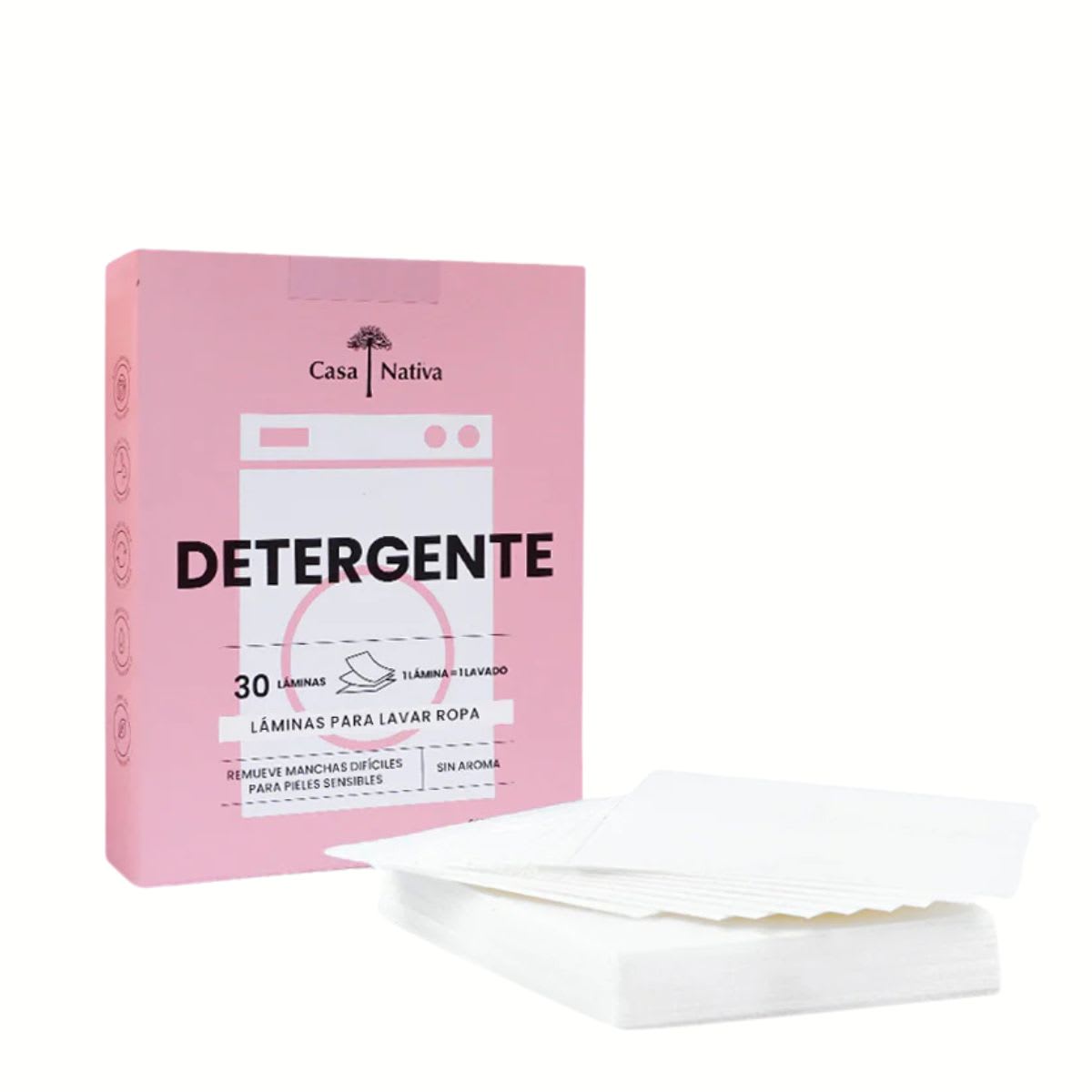 Casa Nativa Detergente en Laminas Sin Aroma Piel Sensible1
