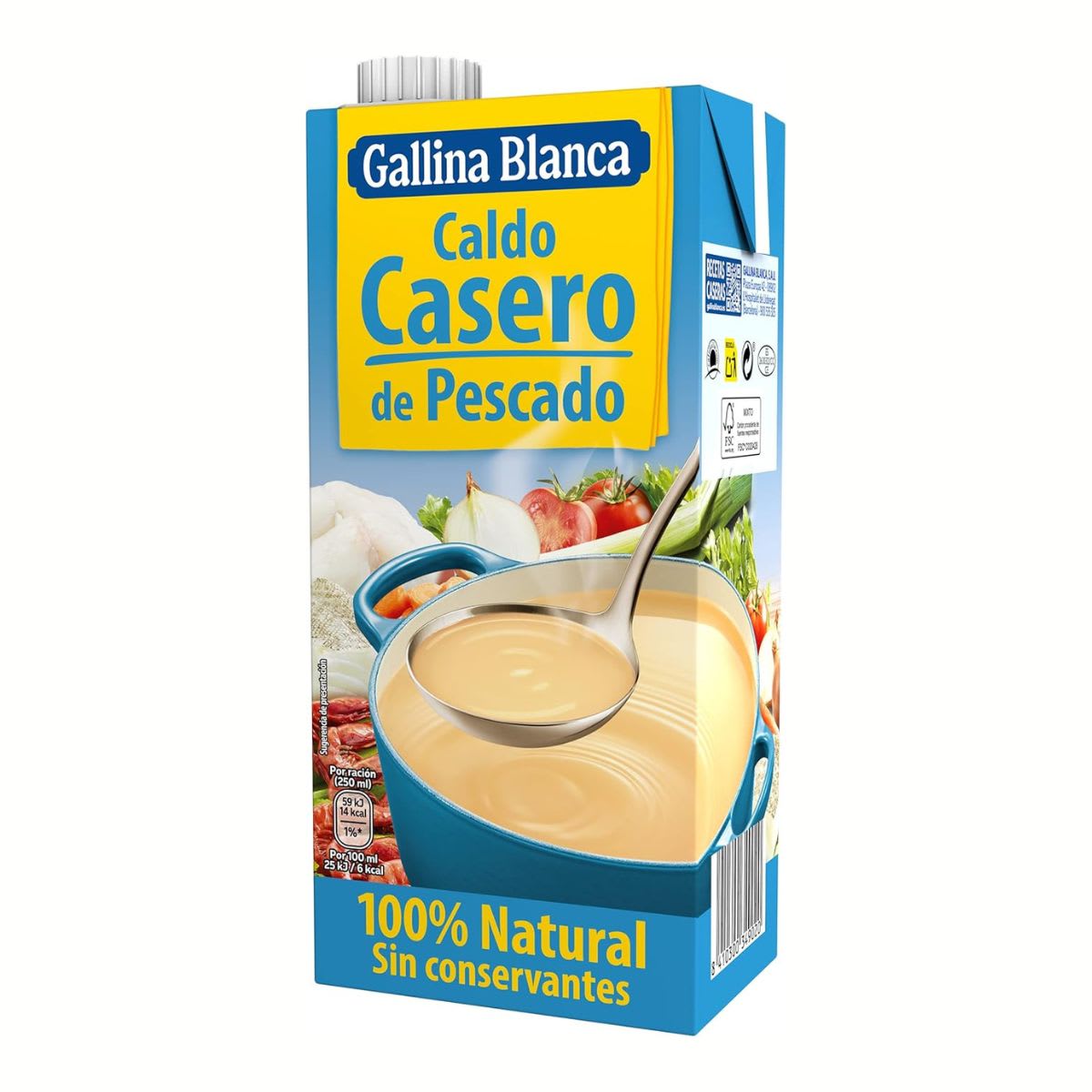 Gallina Blanca Caldo Casero de Pescado 1 L1