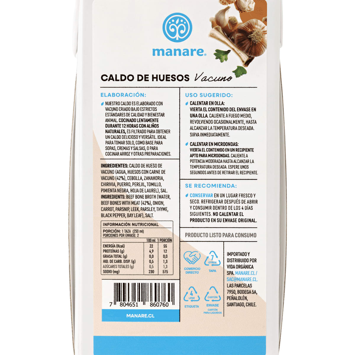 Caldo de Huesos Vacuno 500 mL2