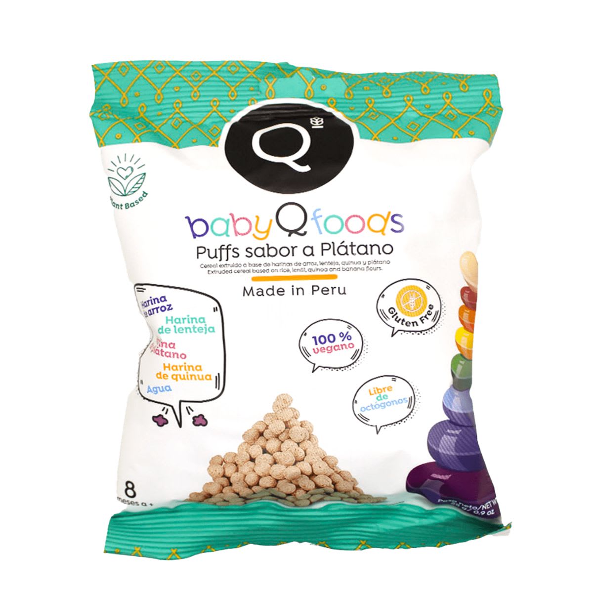 Baby Q Foods Puff Sabor Platano 25g1
