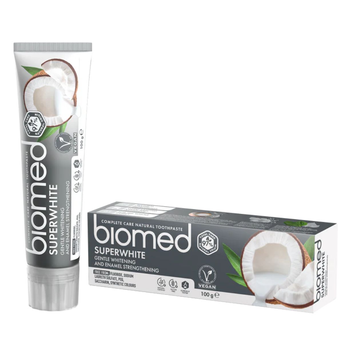 Biomed Pasta Dental Blanqueadora Sin Fluor Superwhite Fortalecedor del esmalte1