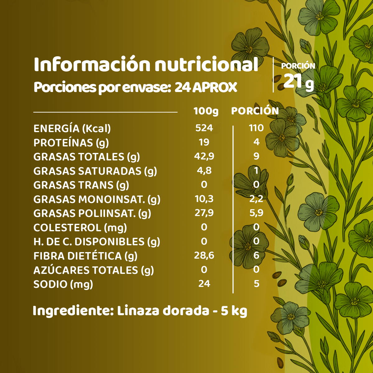 Linaza Dorada Granel 5 Kg2