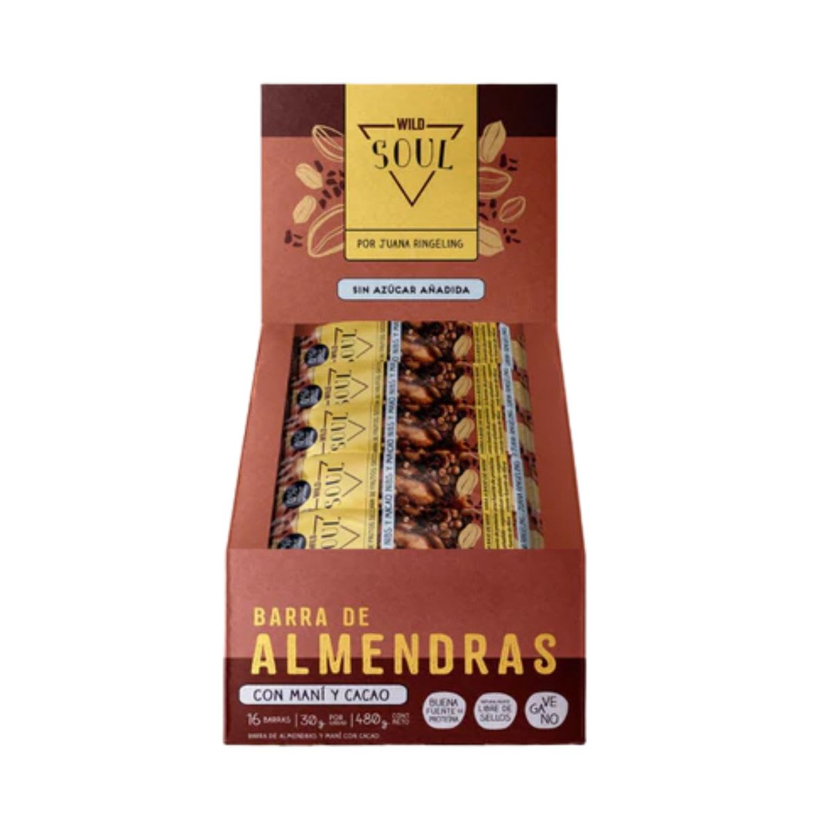 Wild Soul Barrita Nut Cacao Nibs 30 g X 16 UN1