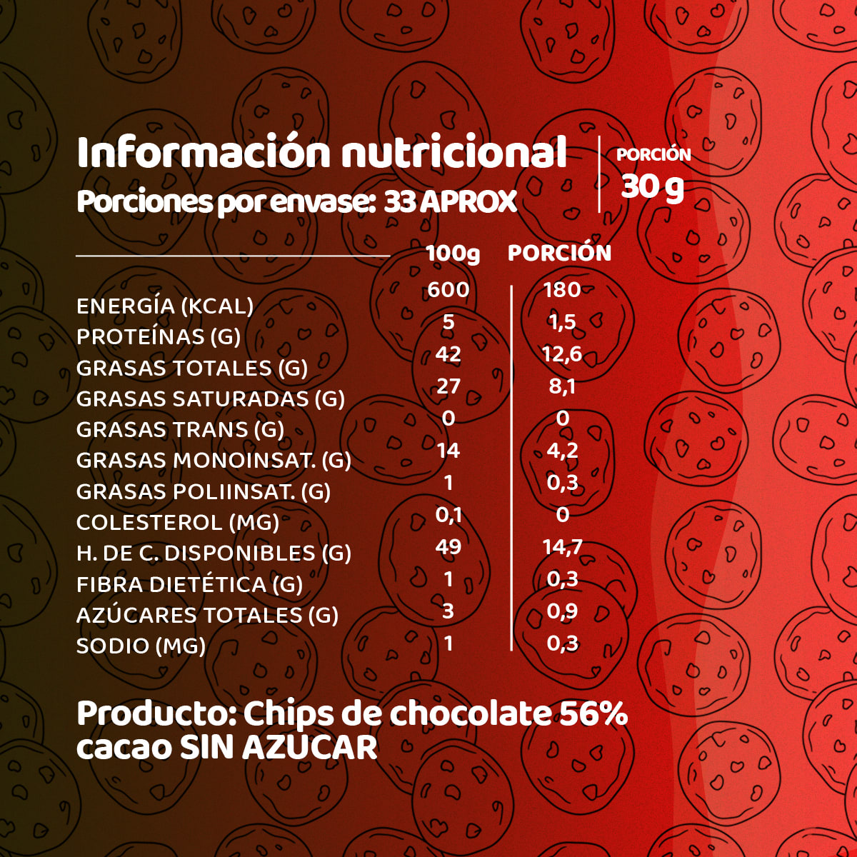 Chips de Chocolate 56% Cacao Sin Azucar7