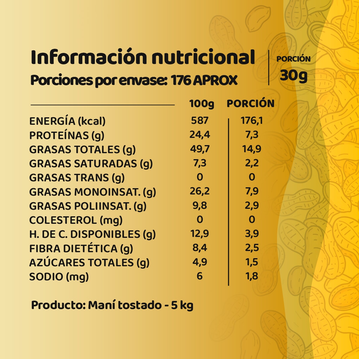 Mani Tostado Sin Sal Caja De 10 Kg Por Mayor2