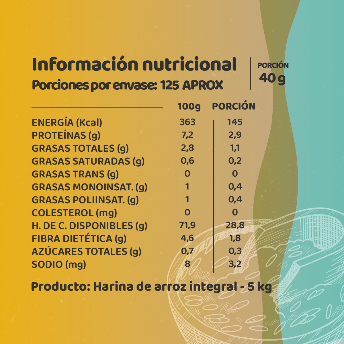 Harina De Arroz Integral Caja De 10 Kg Por Mayor2