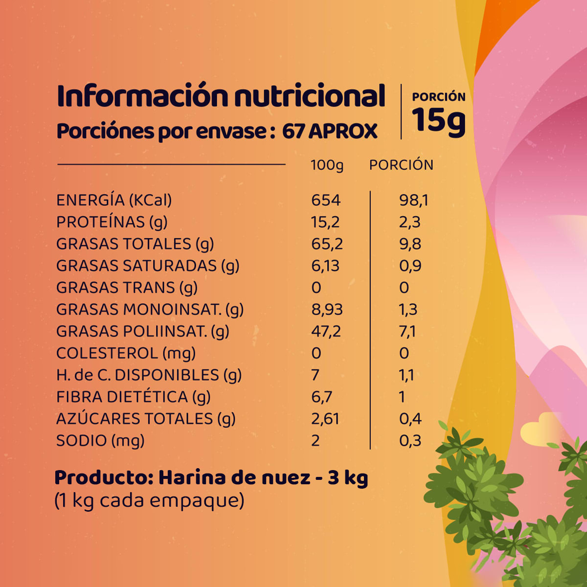 3-Pack Harina de Nuez 3 x 1 Kg2