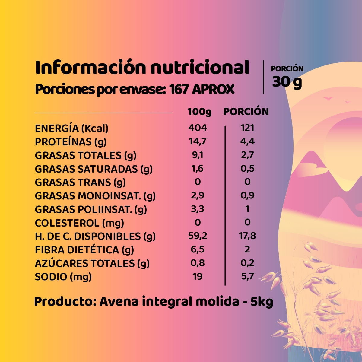 Harina De Avena Caja De 10 Kg Por Mayor5