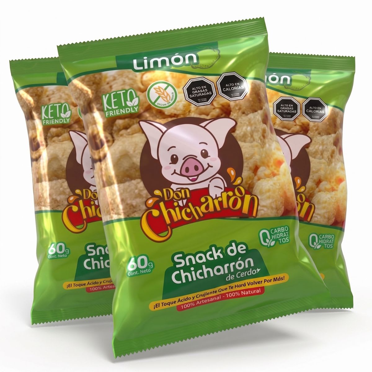 3-Pack Don Chicharroon Chicharron de Cerdo Limon1