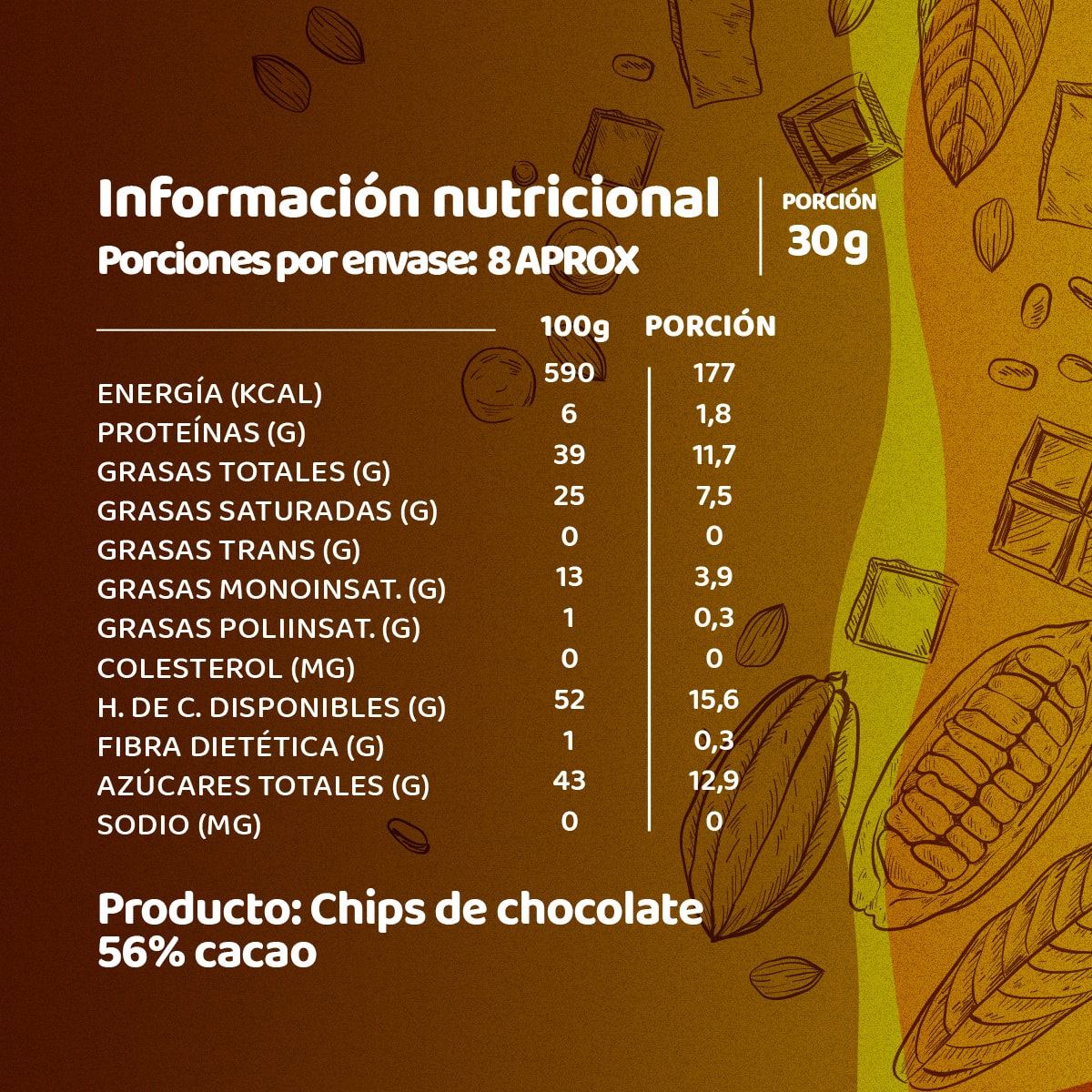 Chips de Chocolate 56% Cacao5