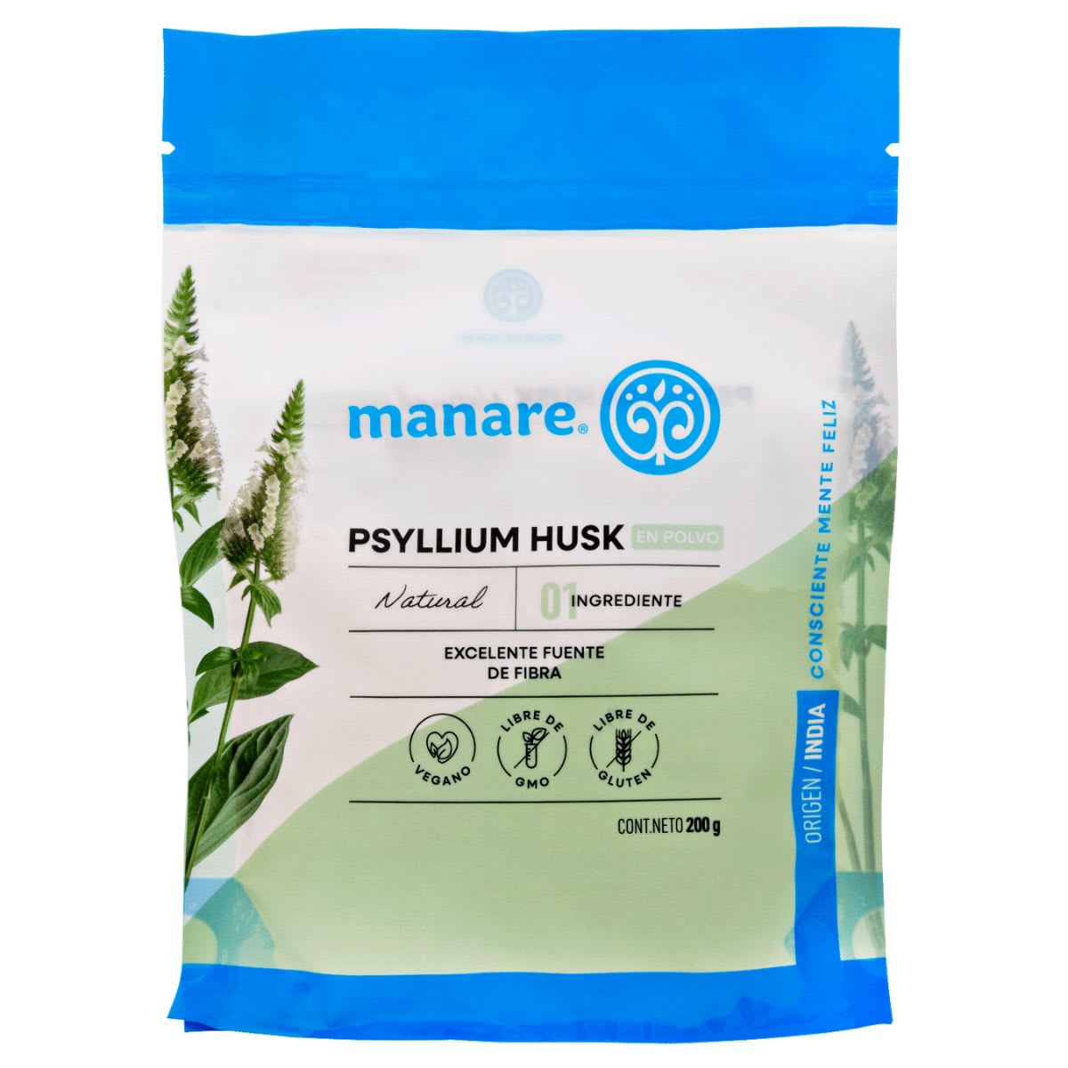 Manare Psyllium Husk Natural en Polvo1