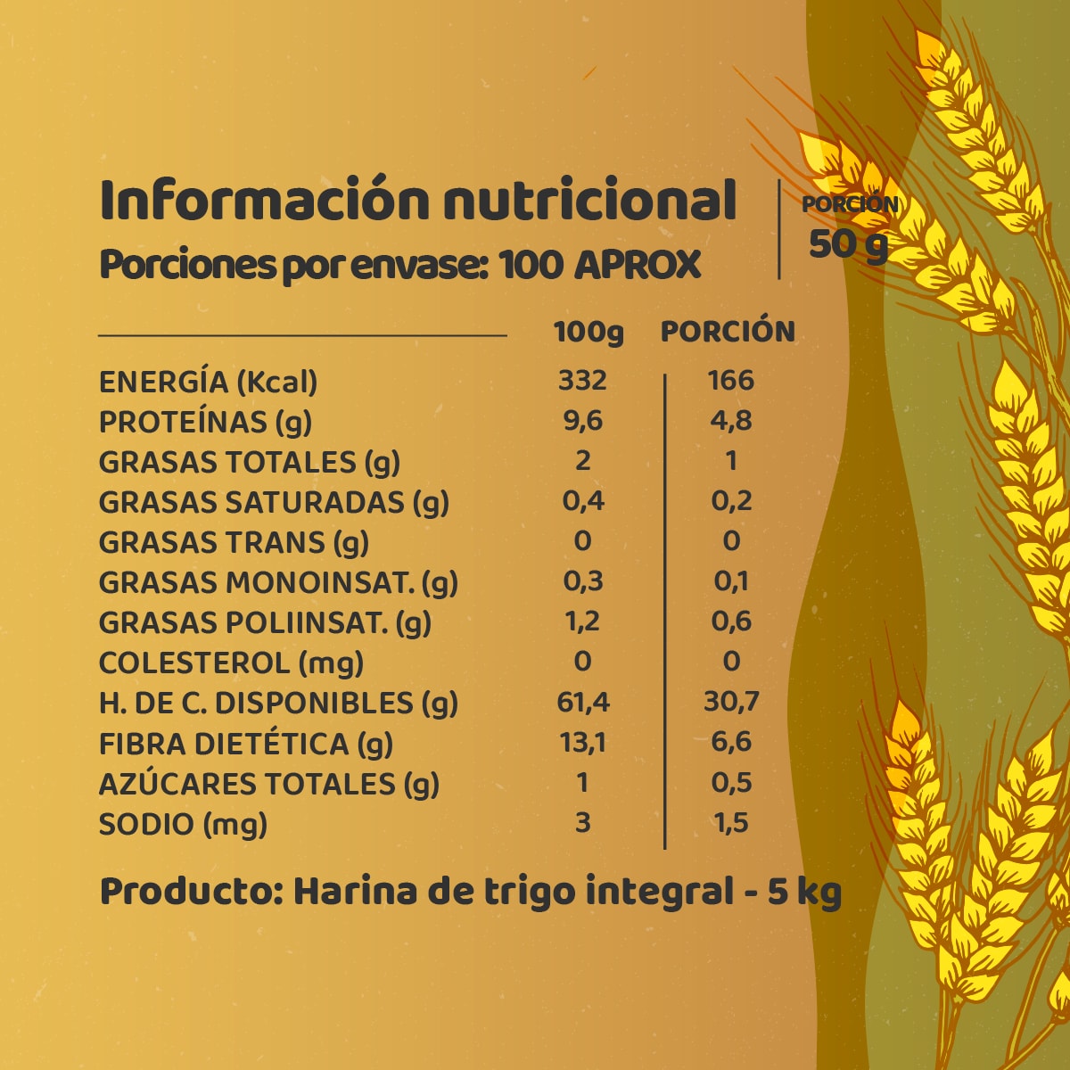 Harina De Trigo Integral Bolsa 5 Kg2