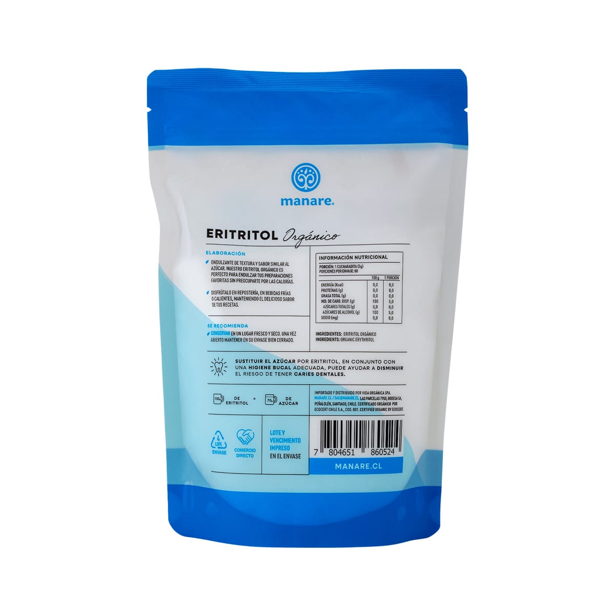 Manare Eritritol Organico2