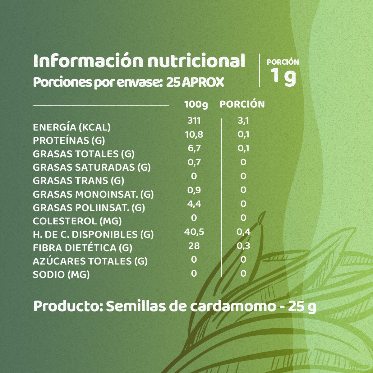 Cardamomo 25 g2