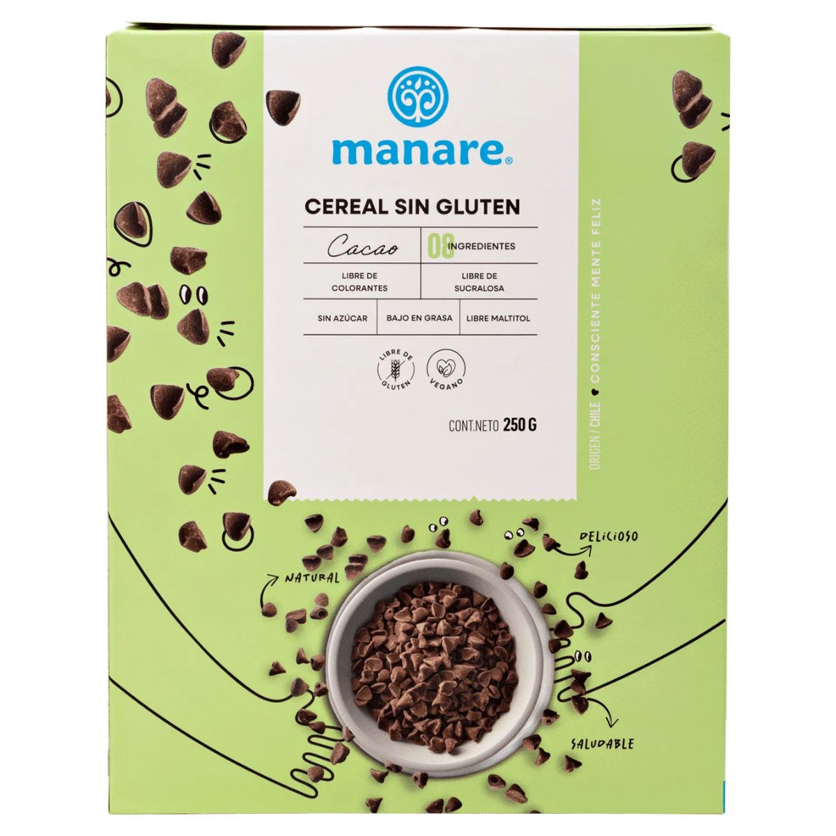 Manare Cereal Cacao Sin Gluten1