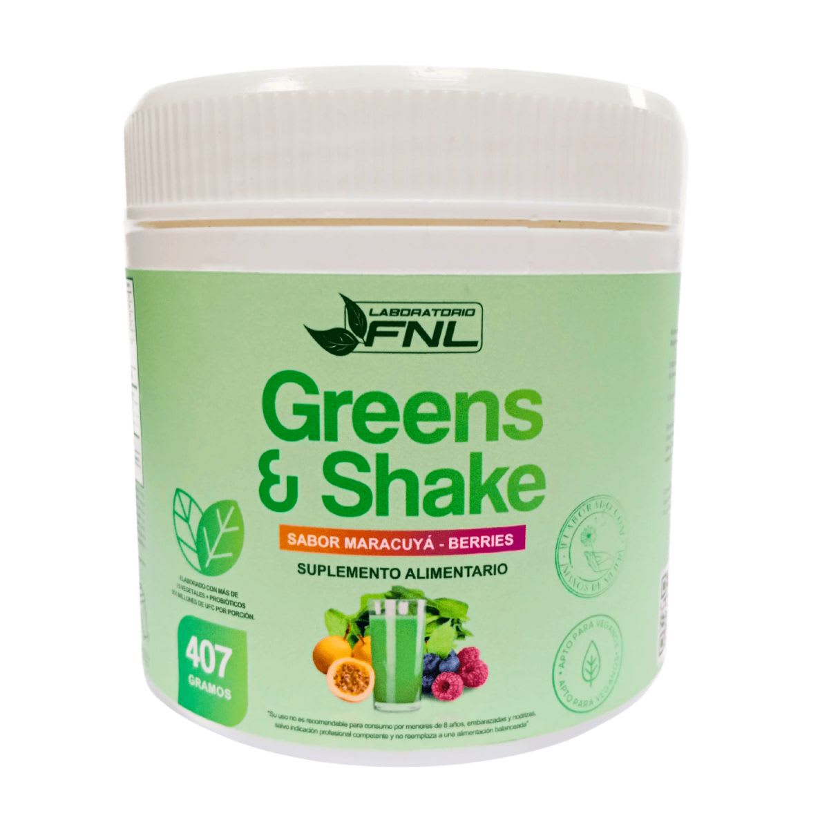 FNL Greens & Shake Sabor Maracuya - Berries1