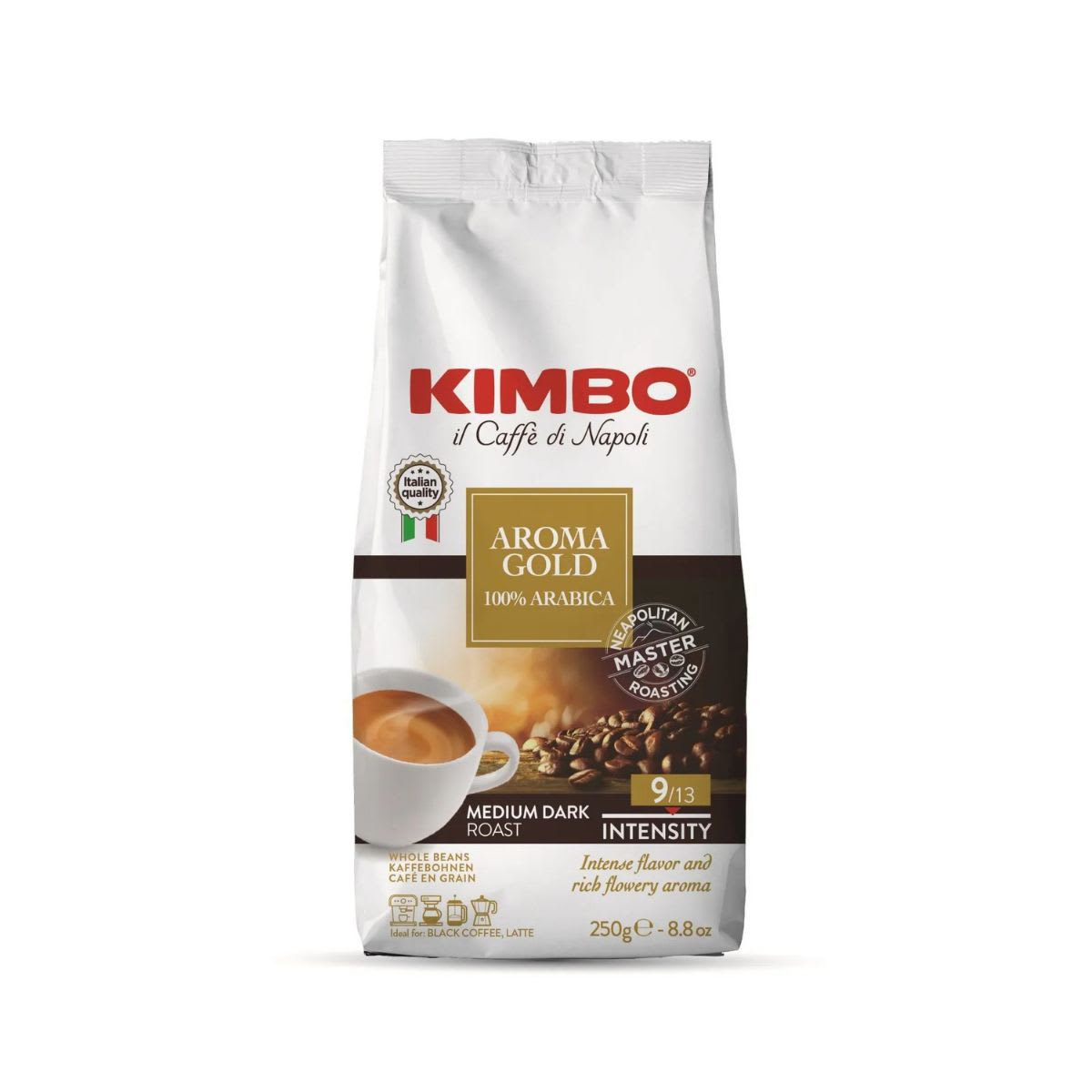 Kimbo Café en Grano Aroma Gold en Grano 250 g1