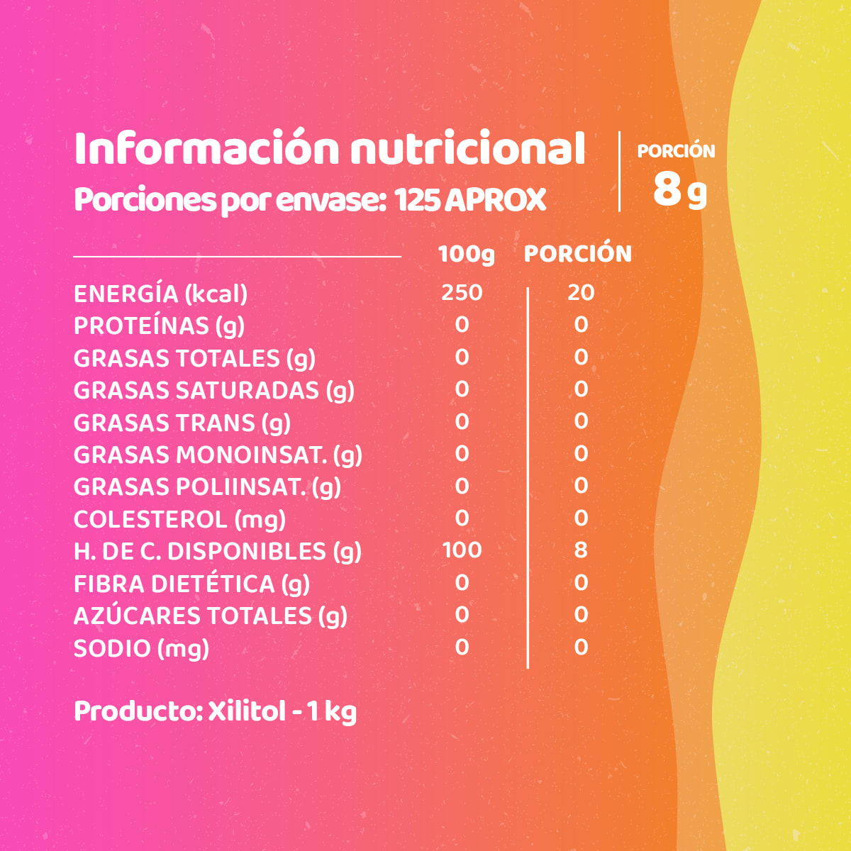 Xilitol 100% Puro Endulzante Keto3