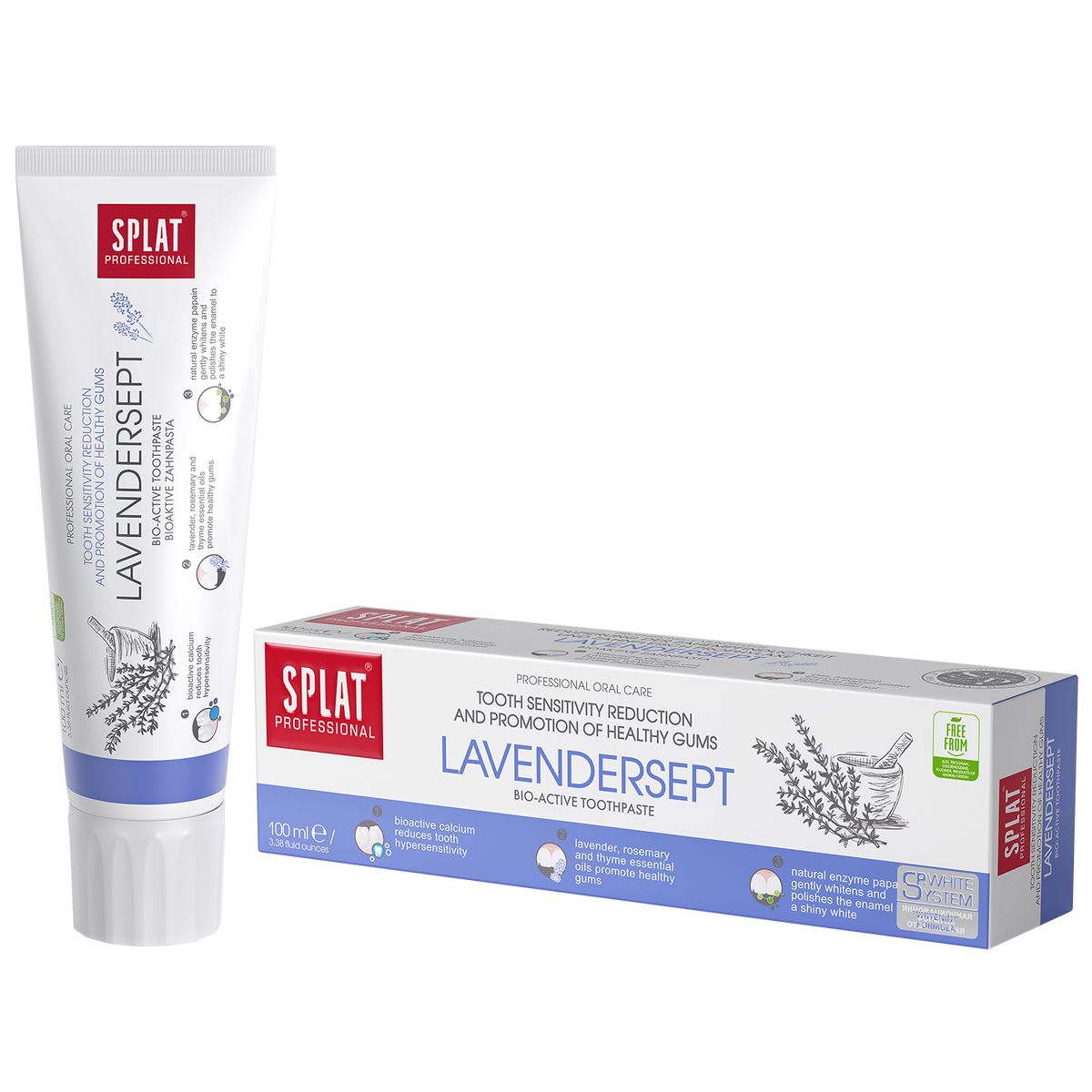 Splat Pasta Dental Sin Fluor Lavenderspt Encías sanas y disminución de la sensibilidad1